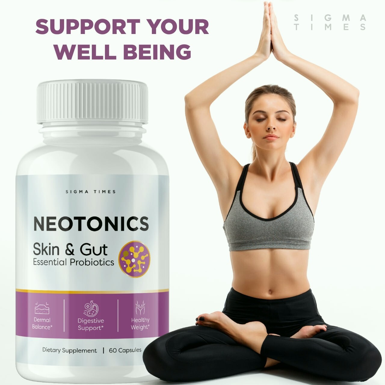 (2 Pack) Neotonics Skin & Gut, Neotonics Skin Gut Probiotics, Neptonics Reviews
