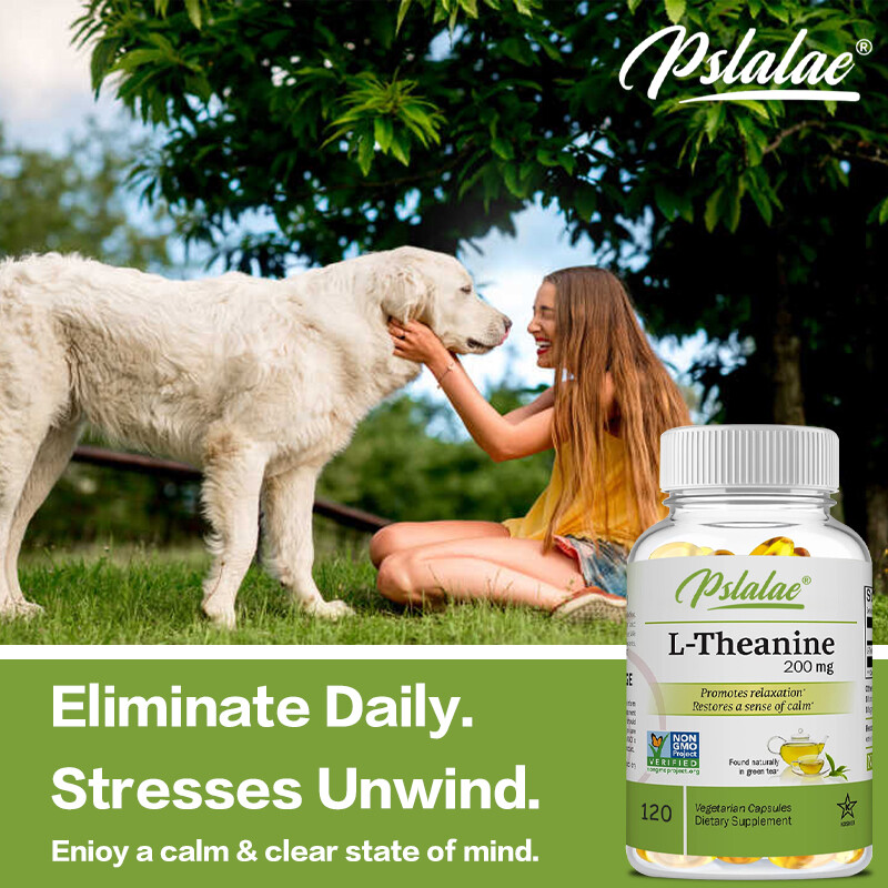 L-Theanine 200 mg – Stress Relief, Calming & Anti-Anxiety, Promotes Relaxation