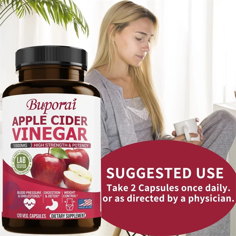 Apple Cider Vinegar 120pcs, Fat Burning, Weight Management, Appetite Suppressant