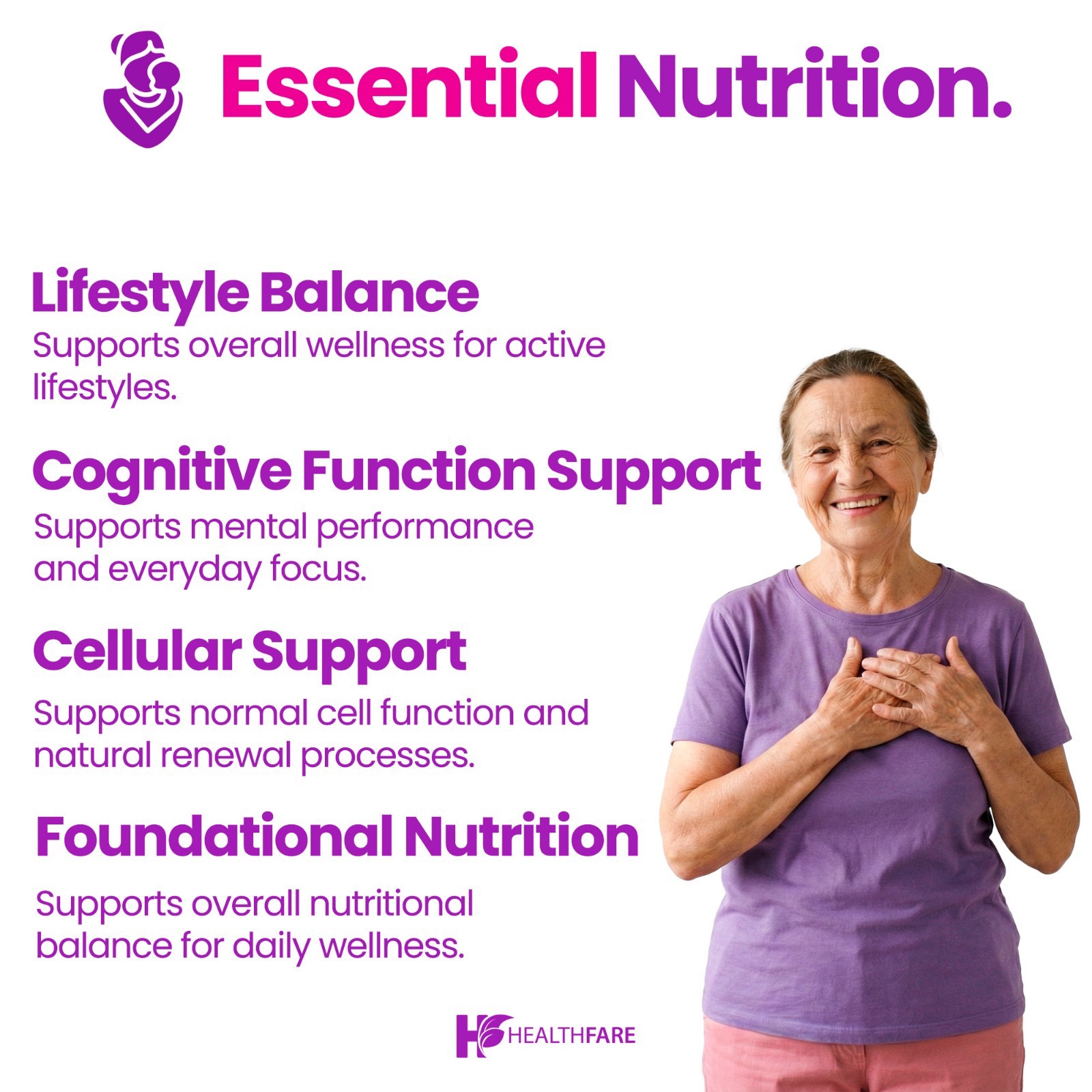 Healthfare Folic Acid 1000mcg 300 Tab Folate Vitamin B9 Water-Soluble Made in US
