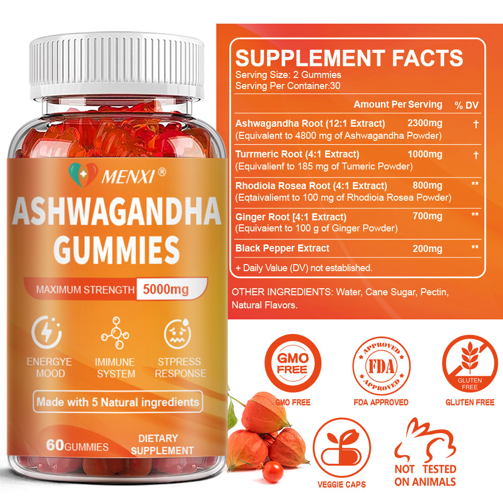 180 Ashwagandha Gummies Better Goli Extra Strength 5000mg Ashwagandha Root Gummy