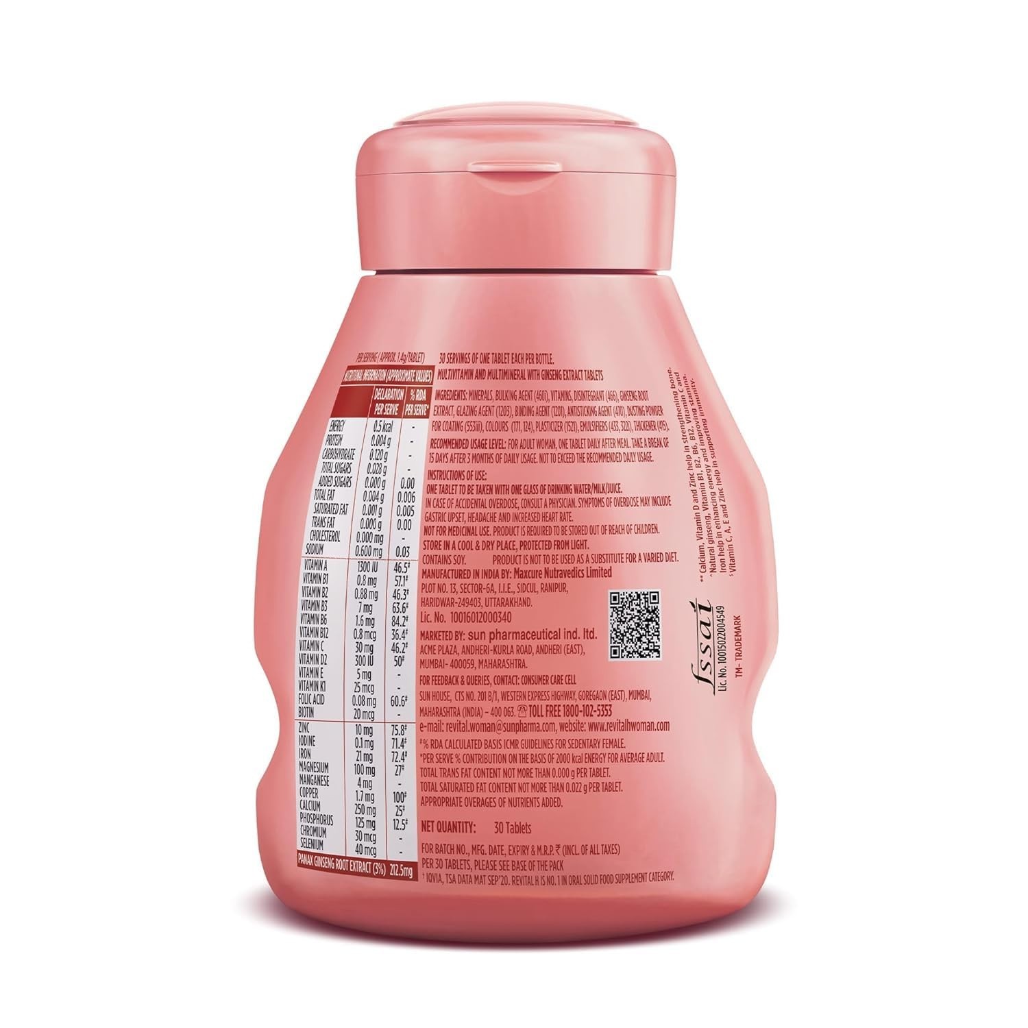 Revital H Women Daily Health Supplement 30 Capsules, free shipping