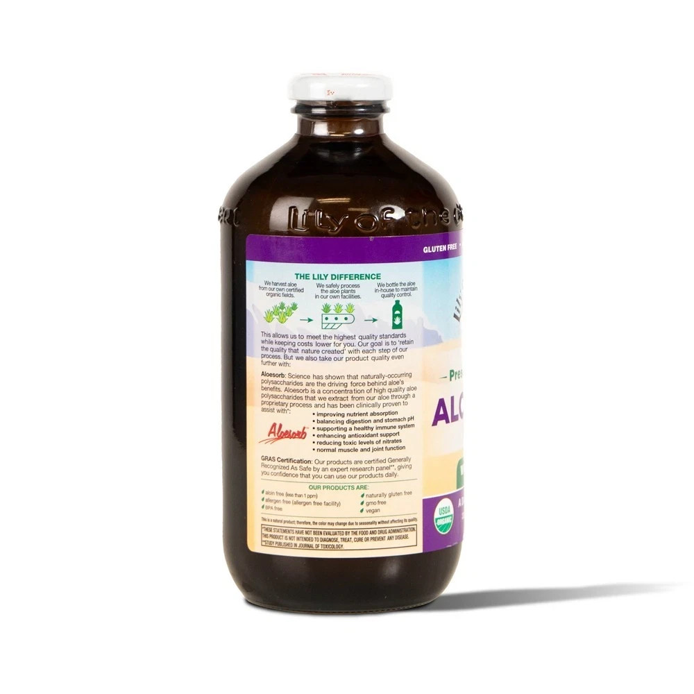 Aloe Vera Juice Whole Leaf (Filtered) Preservative Free 32 fl.oz Each (Pack of 3