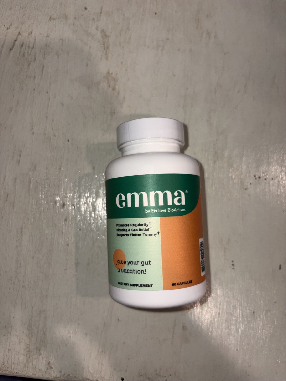 1 bottle of EMMA Gut Health Gas & Bloating Repair. 60 Caps-1 month Exp 07/26