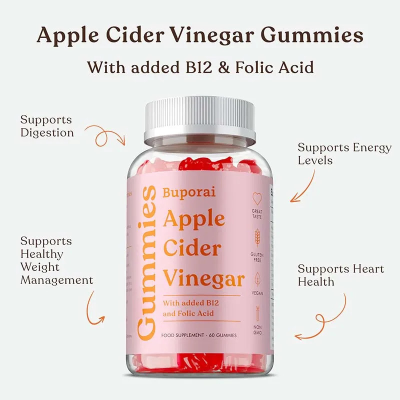 Apple Cider Vinegar 120pcs,Detoxification,Constipation Relief, Weight Management
