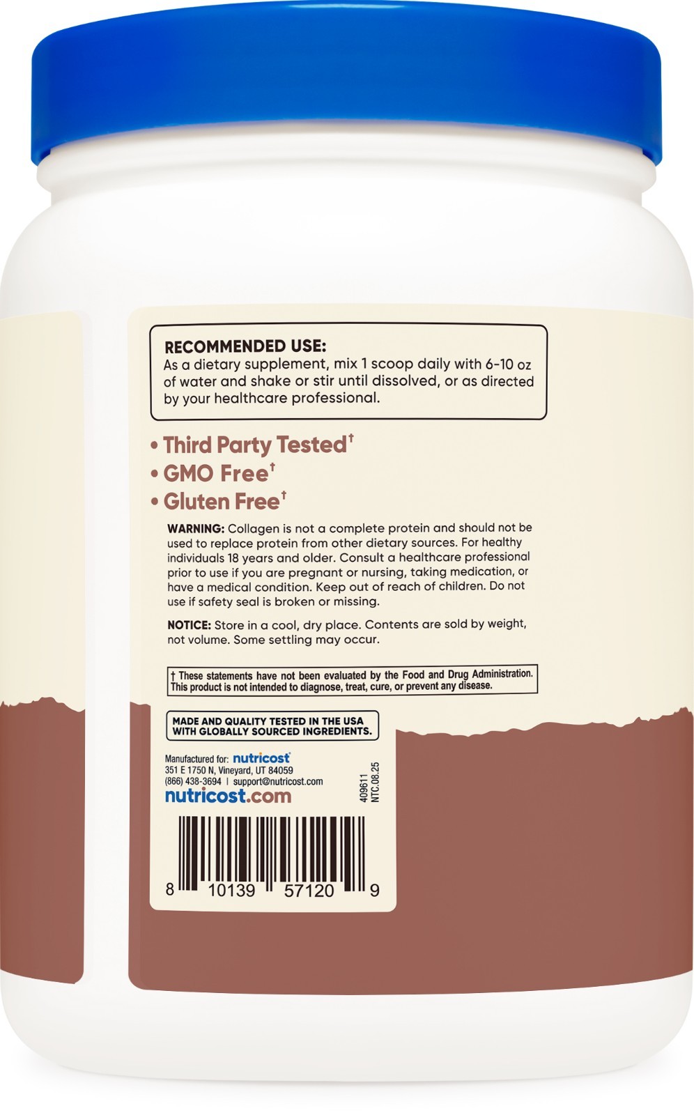 Nutricost Multi Collagen + Beauty & Protein Powder (Milk Chocolate) 30 Servings