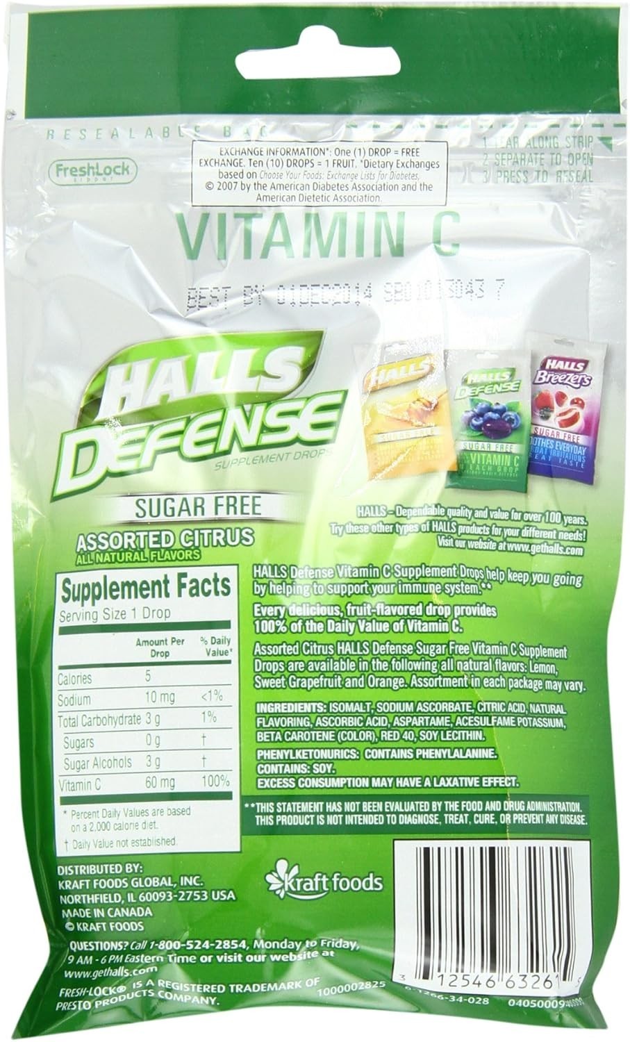 Citrus Drops with 100% Daily Vitamin C – 25 Sugar Free Immune Support Drops