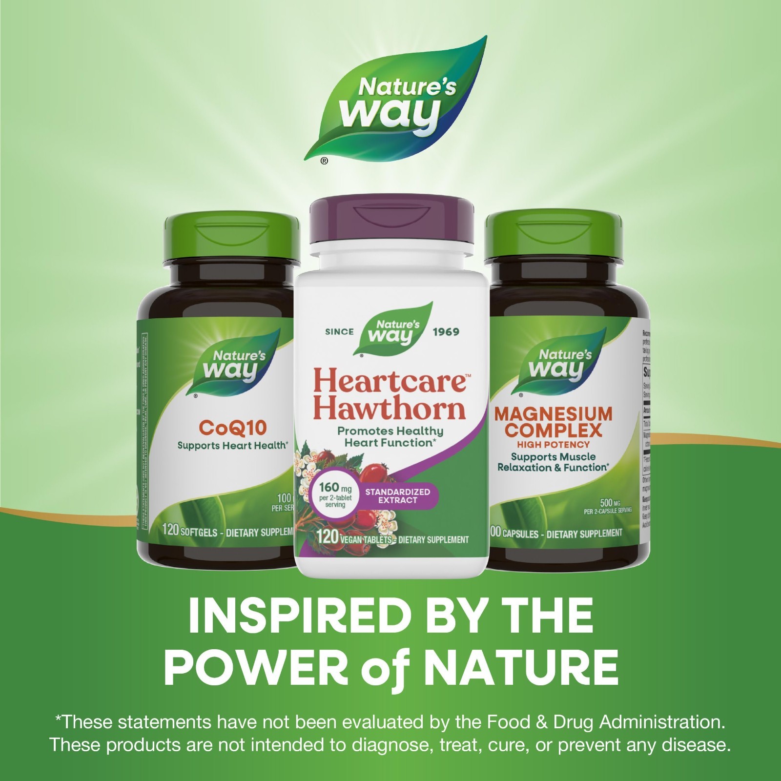 HeartCare Hawthorn Tablets 120 ct | 160 mg Standardized Extract | Vegan, Gluten-