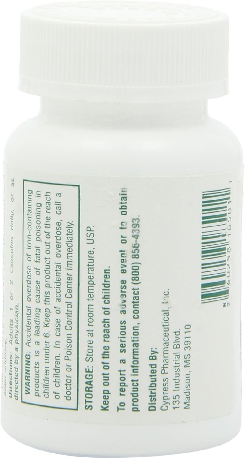 Cypress Poly-Iron Complex 150 mg Capsules Dietary Supplement 100 Ct Pack of 6