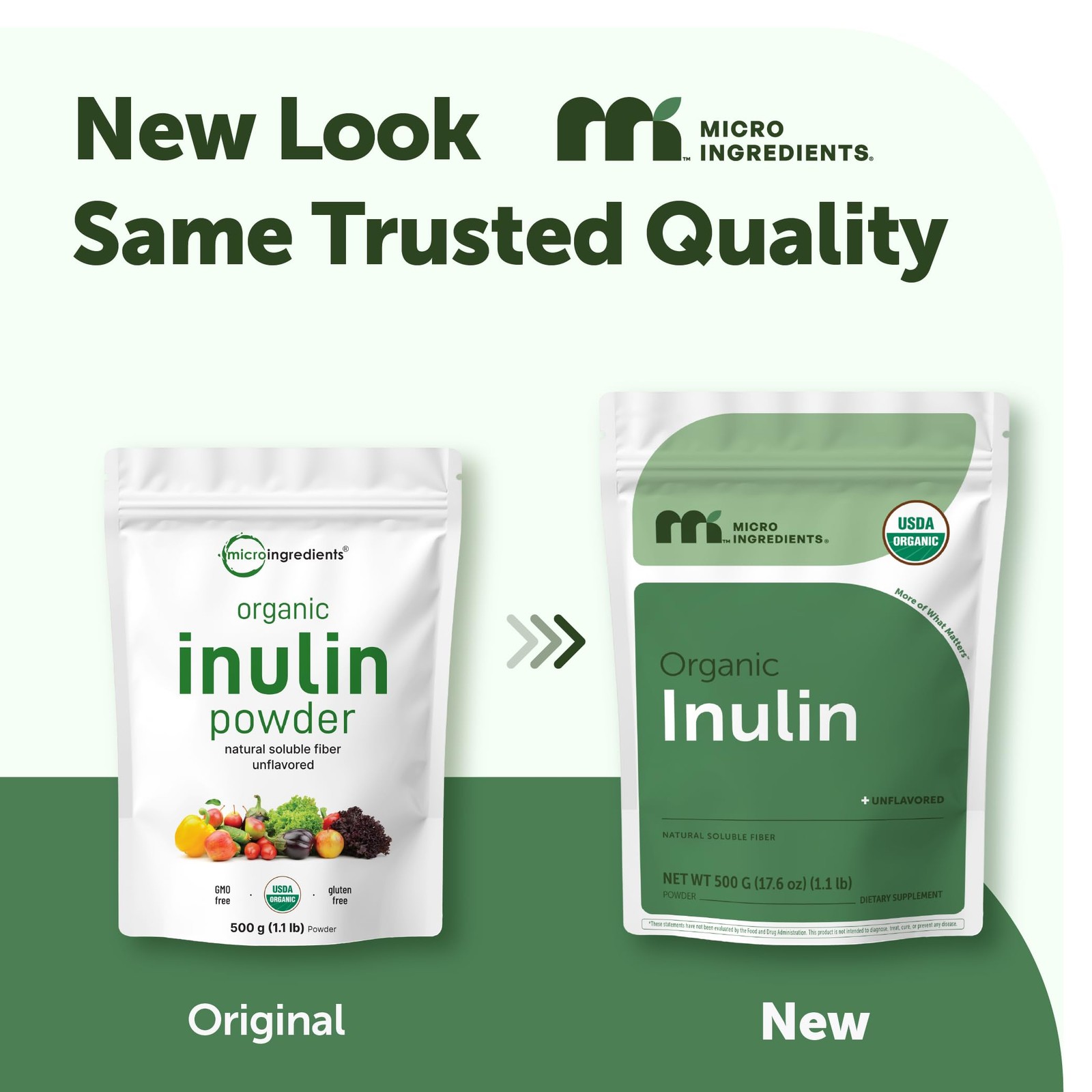 Micro Ingredients Organic Inulin FOS Fiber Powder, 1.1 lb | Quick WaterSolubl…