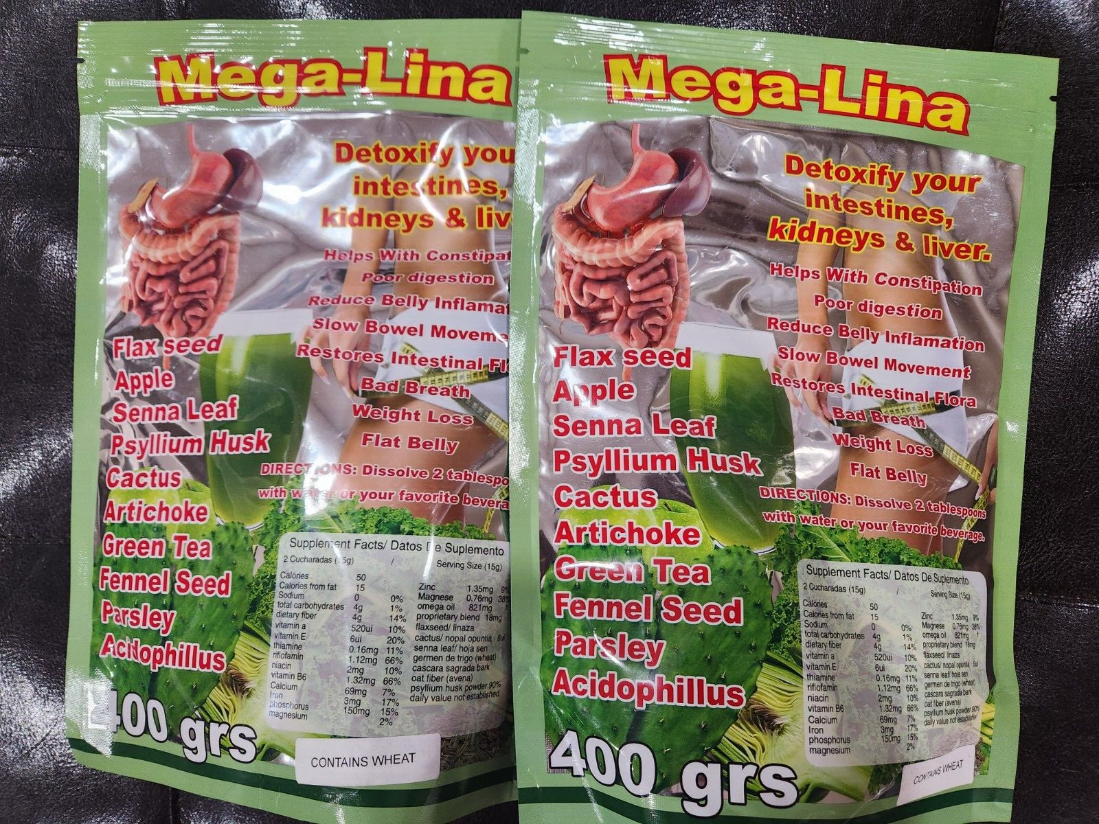 2 MEGALINA DETOXIFY YOUR INTESTINES, KIDNEYS & LIVERS NEW FRESH 12/2028 14 OZ EA
