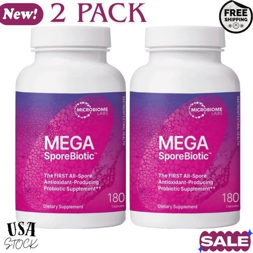 Mega Sporebiotic 180 Probiotic for Gut Health,Microbiome 1 bottles forMen &Women