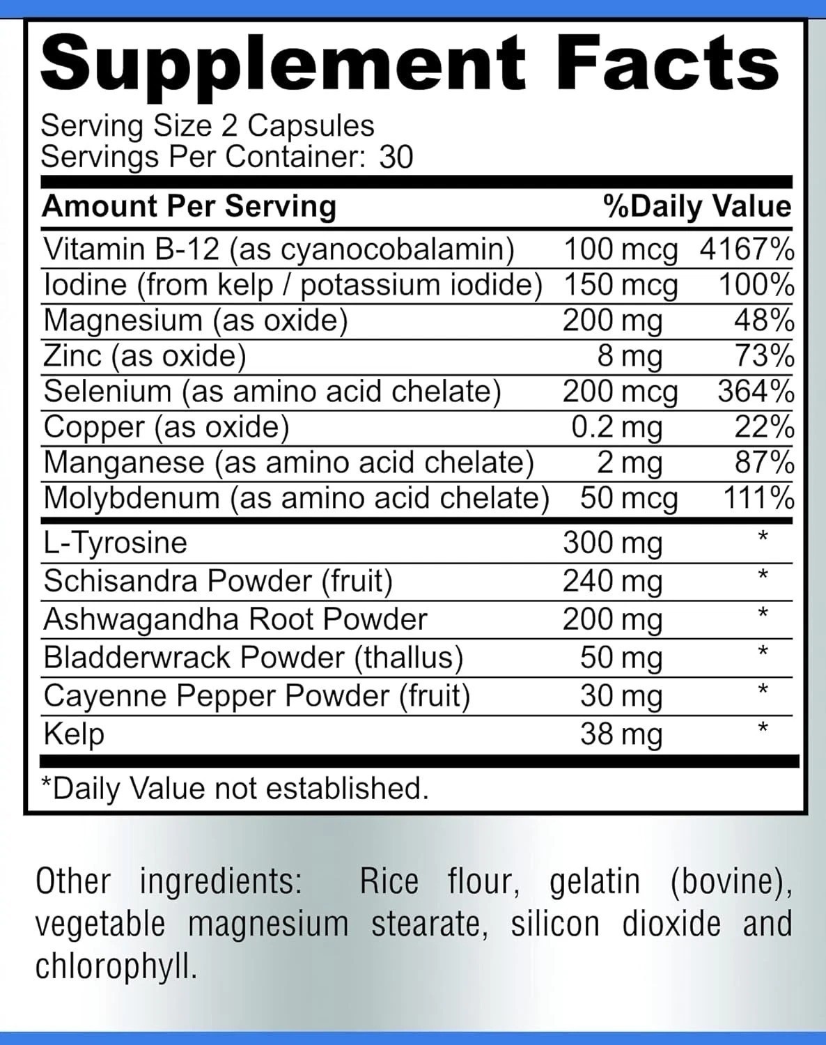Thyroid Support with Iodine – Metabolism Booster, Energy Booster, Increase Focus