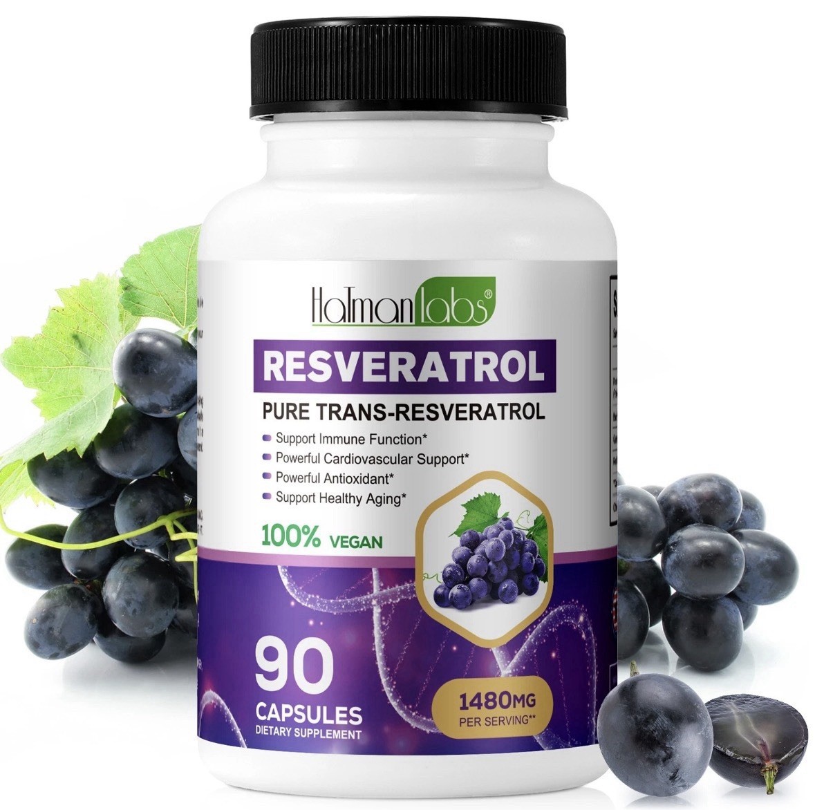 ✅High Purity Resveratrol Capsules 98% Trans-Resveratrol Supplement 🍇✅