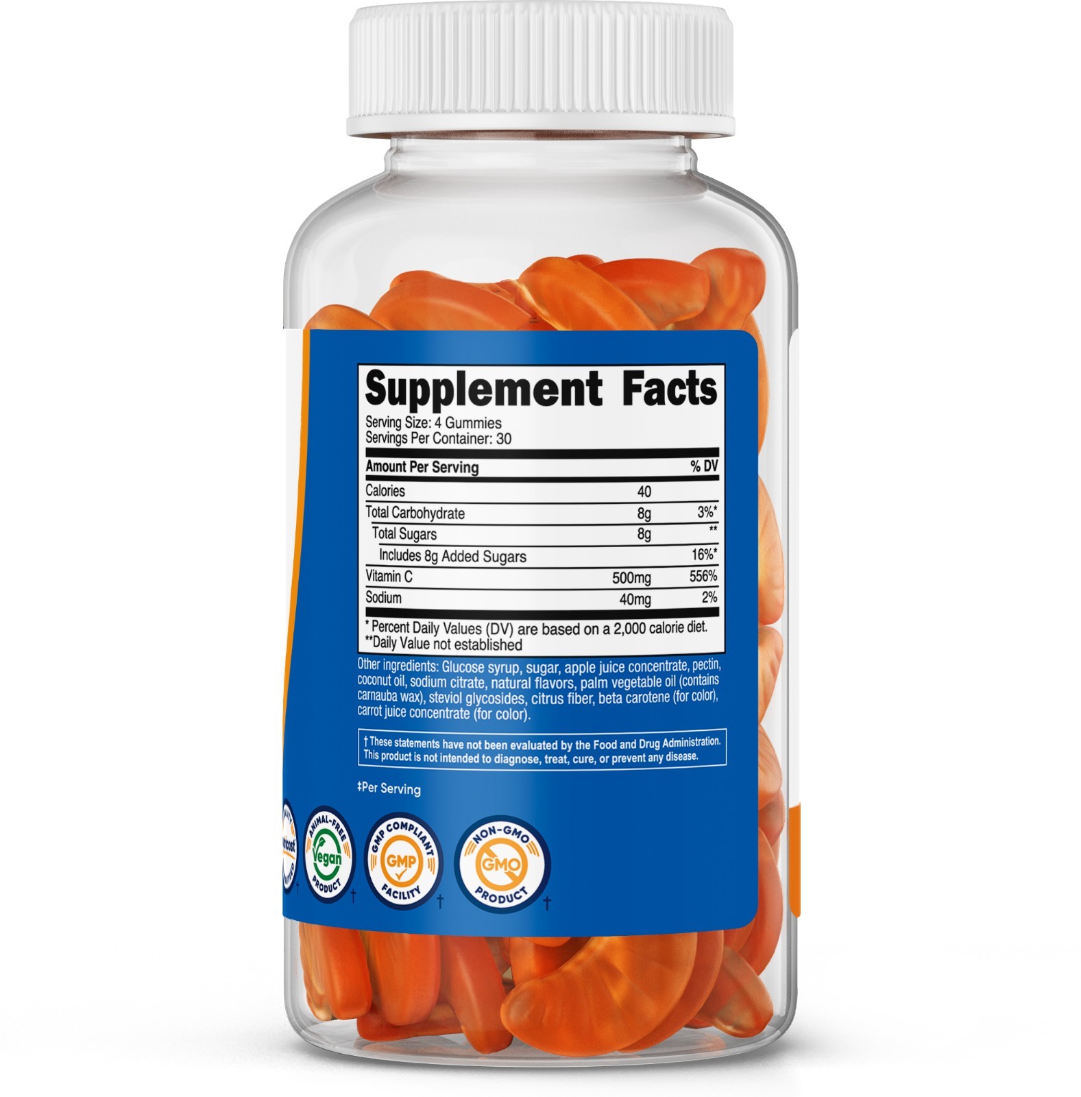 Nutricost Vitamin C Gummies (500mg) 120 Gummies – Made With Natural Flavors