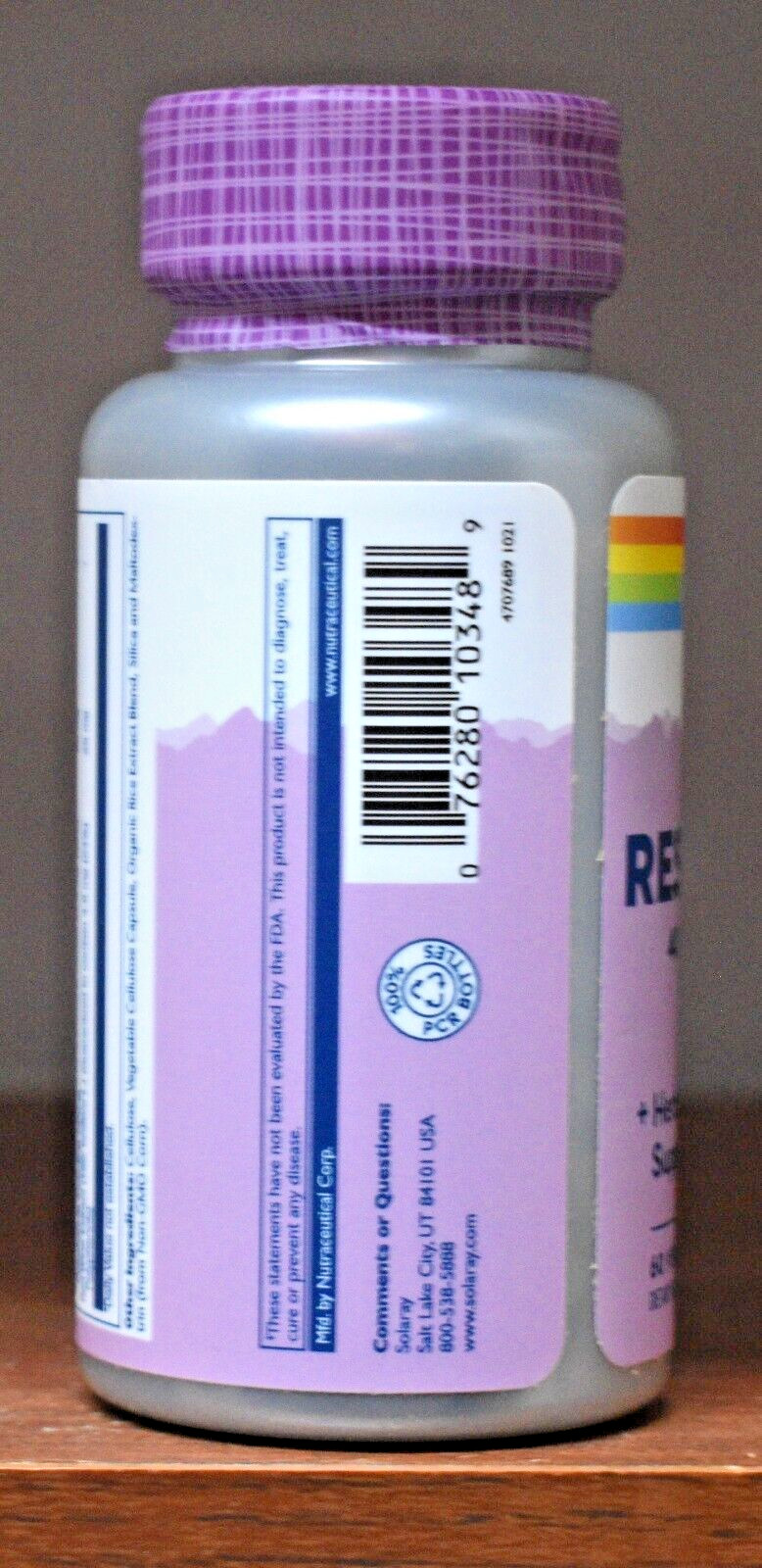 Solaray Resveratrol 75 mg 60 Capsules VegCaps Total Vital Extracts 75mg