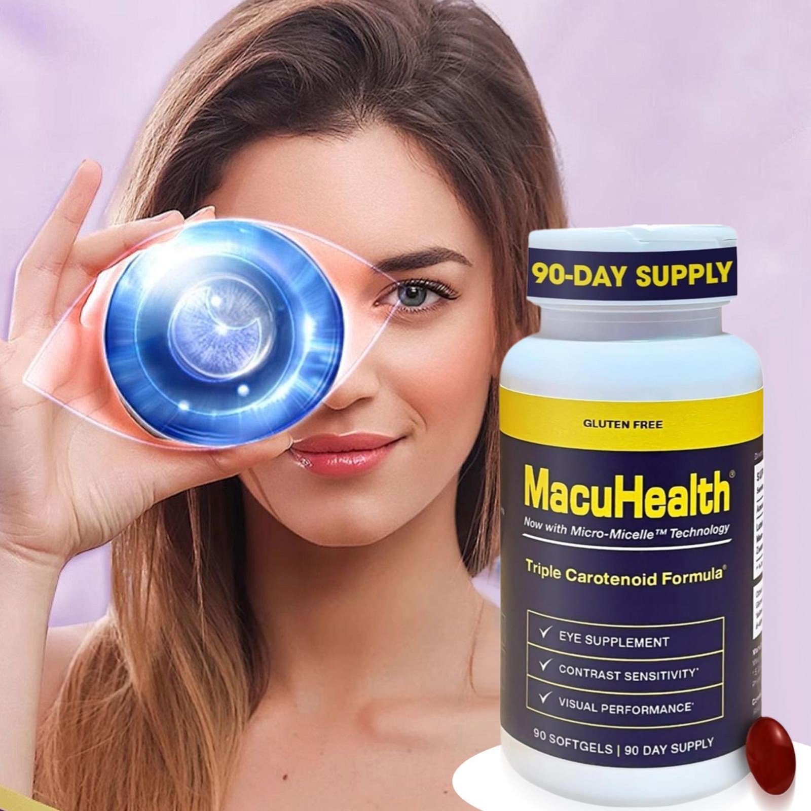 Macuhealth Triple Carotenoid Formula – Eye Vitamins For Adults – 90 Softgels