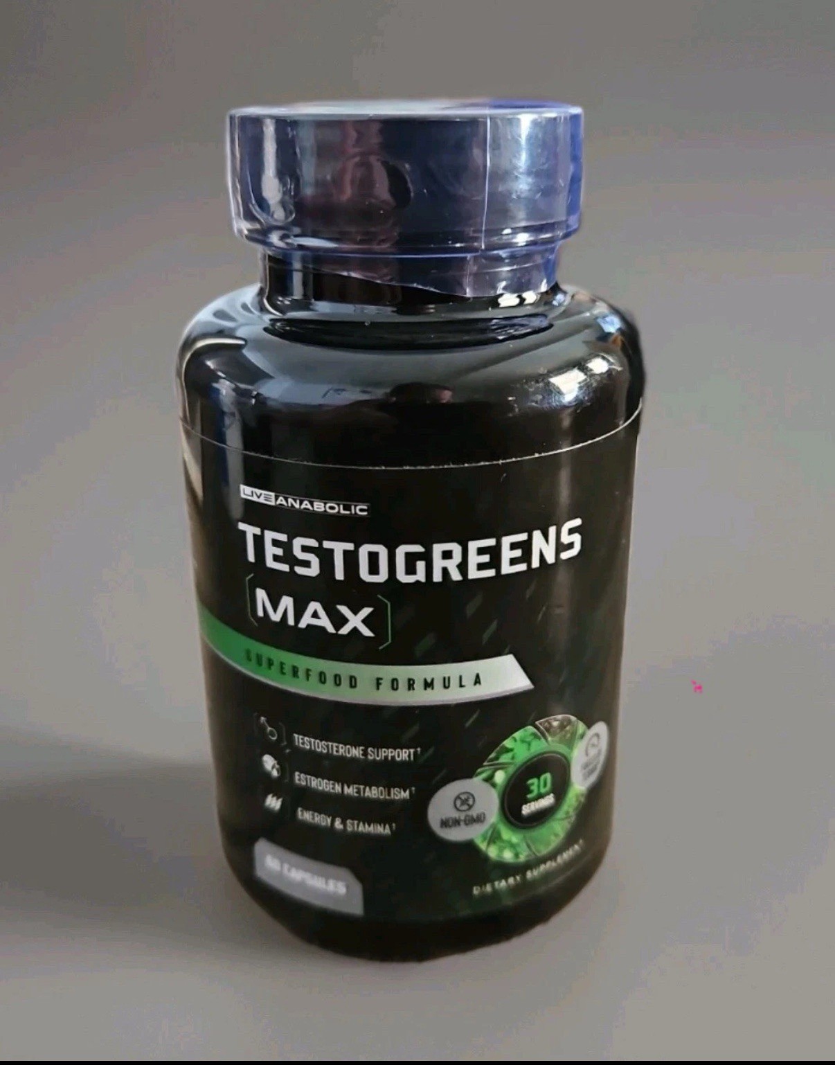 Live Anabolic TestoGreens Max Men’s Daily Greens Capsule Supplement 11/2027