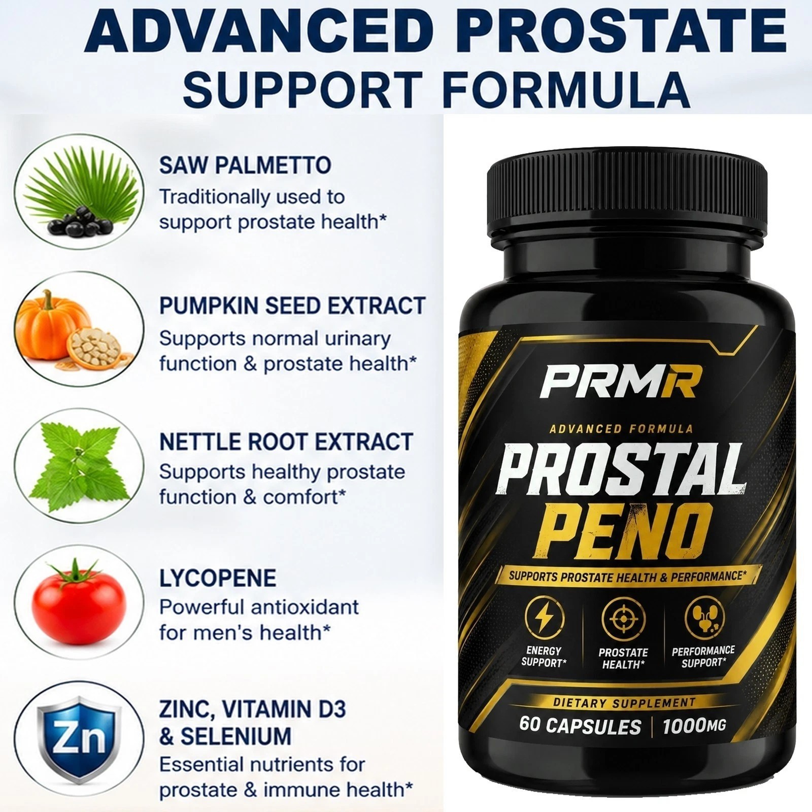 ProstalPeno Advanced Formula Support Prostate Health Supplement 60 Capsules USA