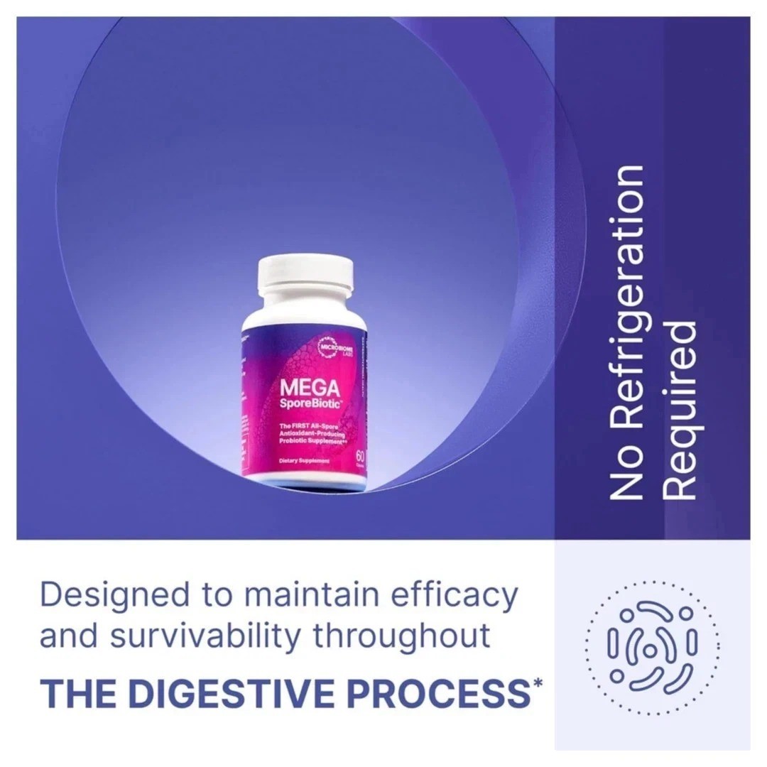 Mega Sporebiotic 180 Probiotic for Gut Health,Microbiome 1 bottles forMen &Women