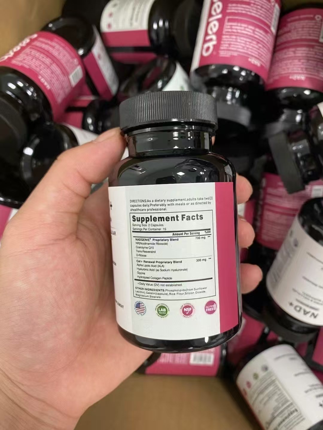 NAD+ Selerb Supplement for Energy Skin Health Nicotinamide Riboside 30 Capsules