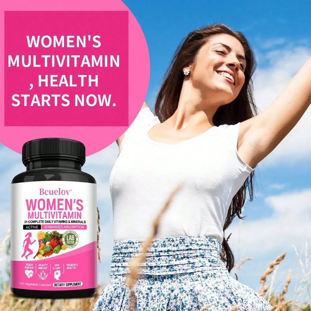 Women’s Daily Multivitamin Capsules 120 Count Adult Dietary Supplement