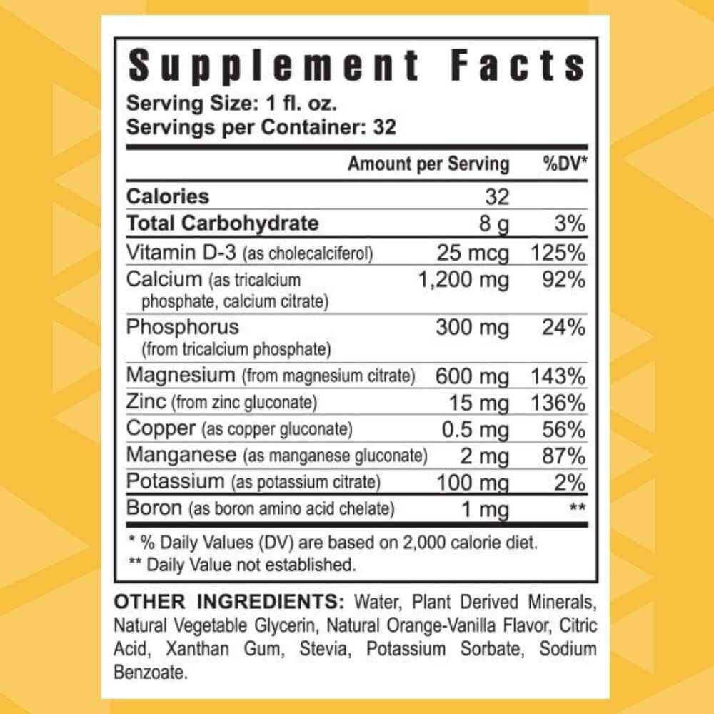 Cal Toddy™ – 32 fl oz Vit. D-3 (4 Bottles) Dr. Wallach – FREE SHIPPING