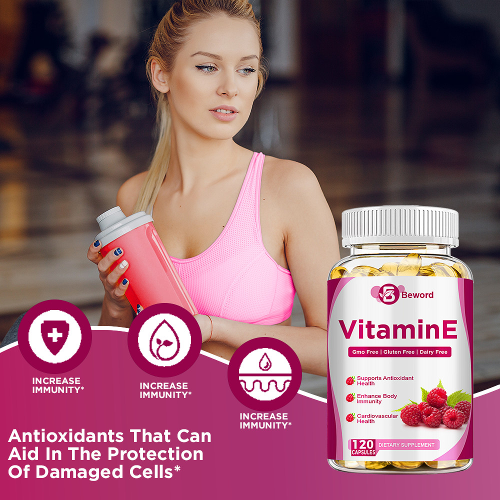 Vitamin E 1000IU Mixed Tocopherols Natural Antioxidant for Skin & Immune Support