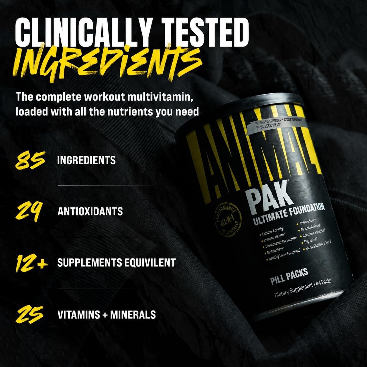 Animal Pak – Convenient Multivitamin for Men & Women Daily All-in-One 44 Count