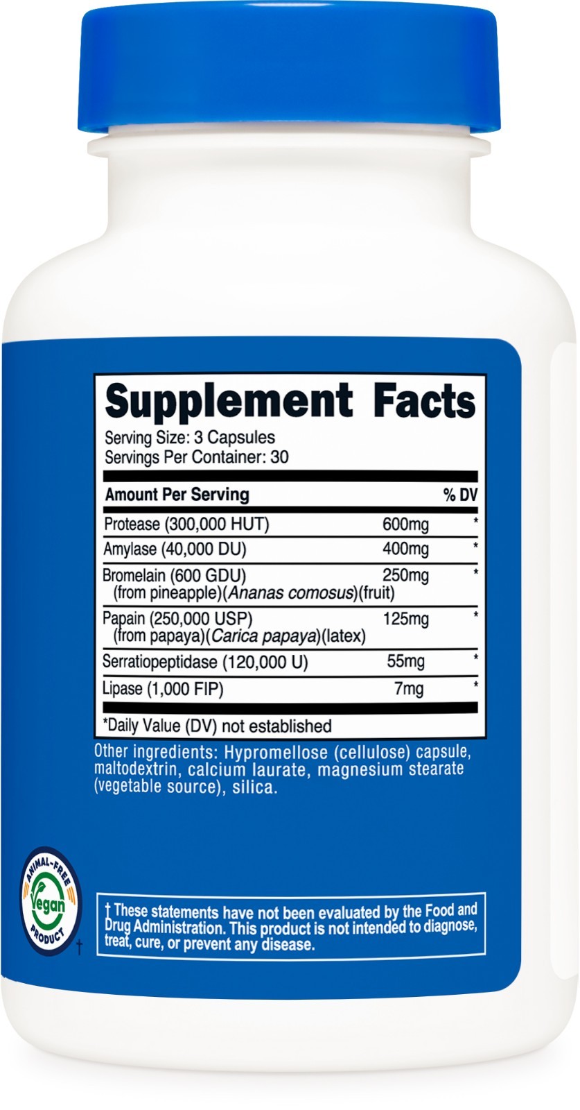 Nutricost Proteolytic Enzymes (6 Digestive Enzymes) 90 Capsules – 30 Servings