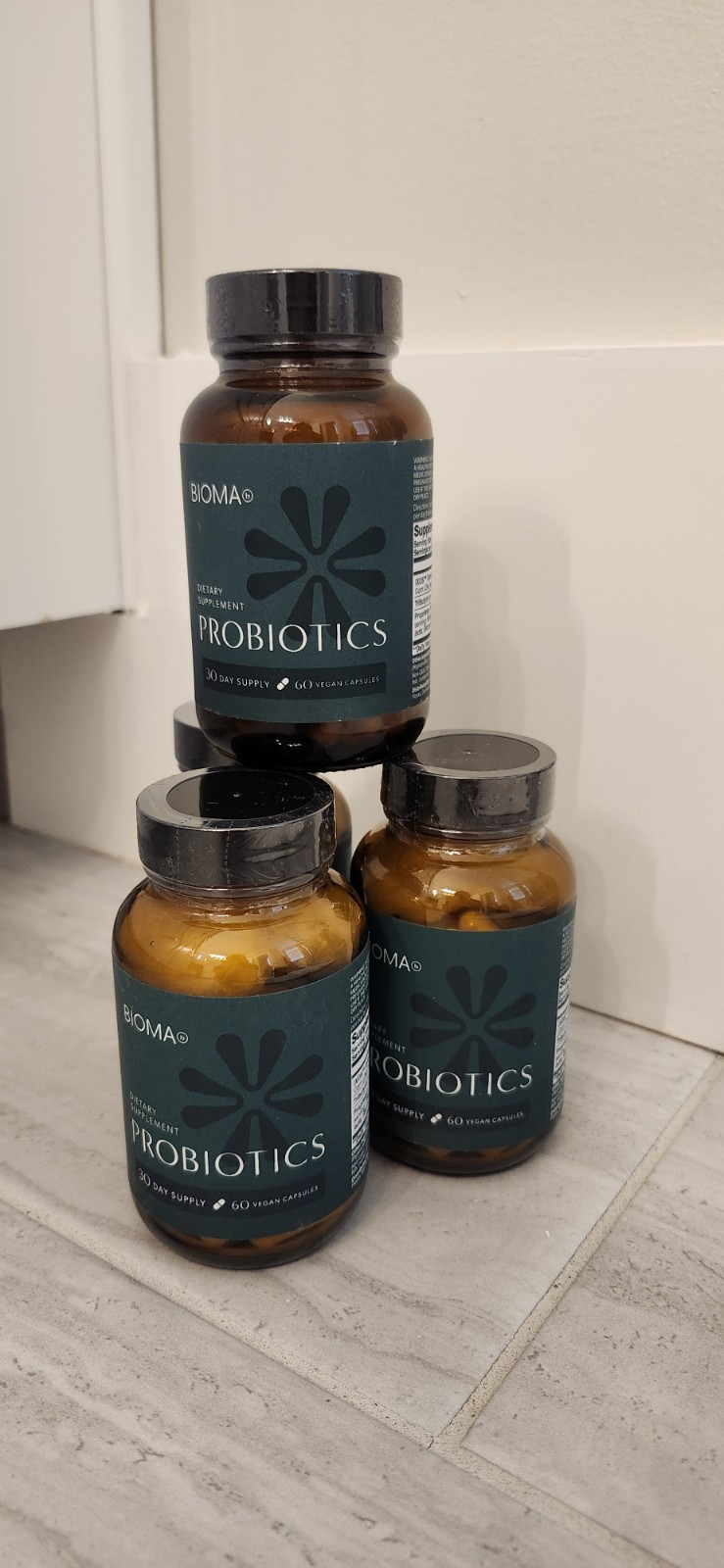 Bioma Probiotics Dietary Supplement 60 Vegan Capsules 30 Day Supply Lot of 4 New
