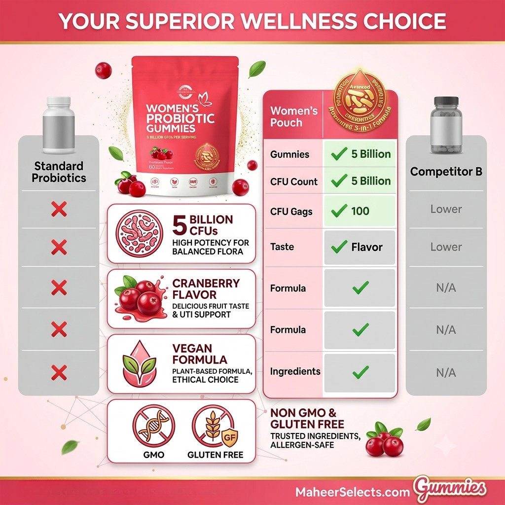 Vaginal Probiotics for Women, Feminine Balance pH Gummies 60ct/1bag