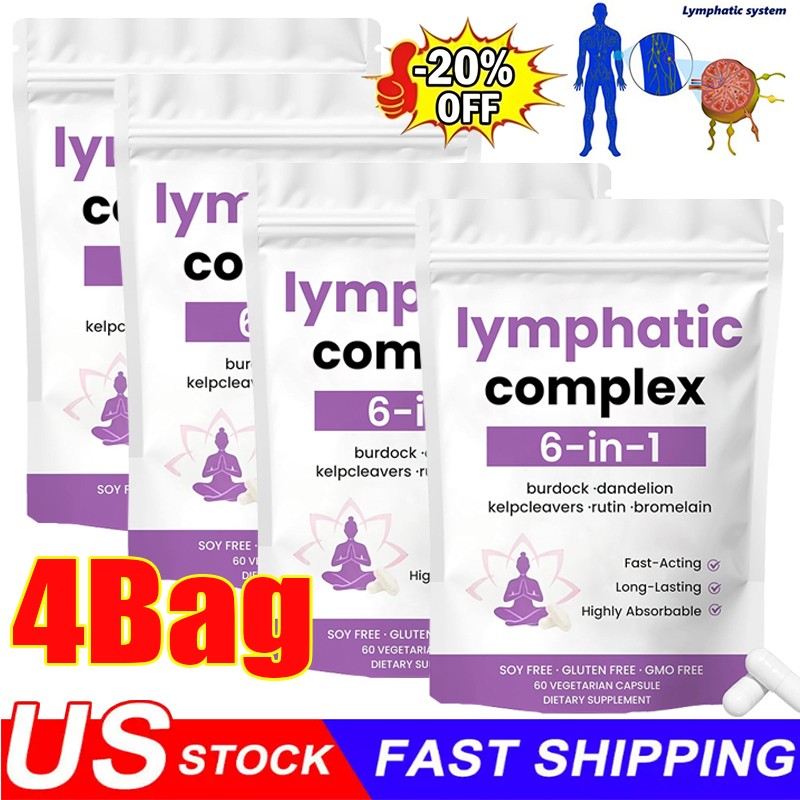 3X 6-in-1 Lymphatic Complex,Lymphatic Drainage Supplements|Herbal Blend HOT US