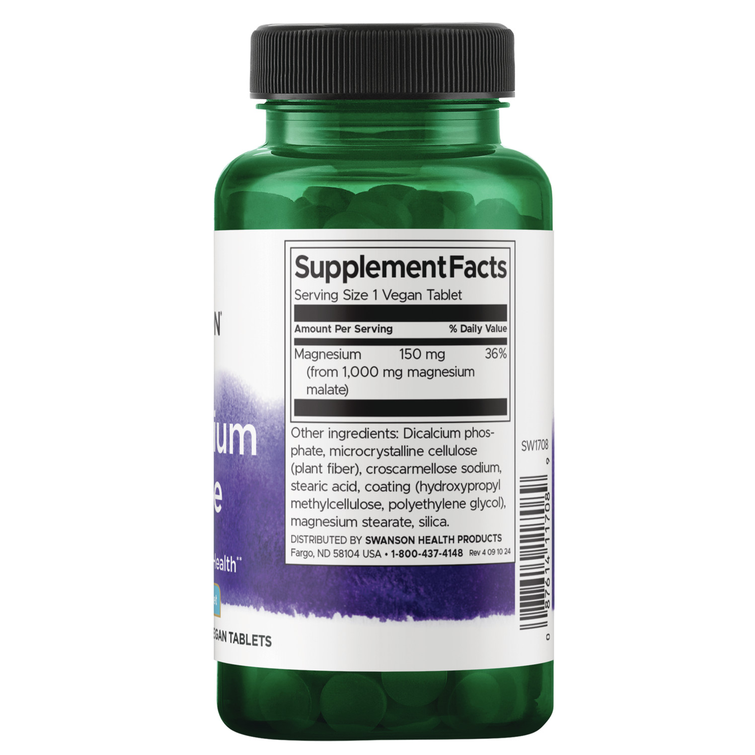 Swanson Magnesium Malate 150 mg 60 Tablets