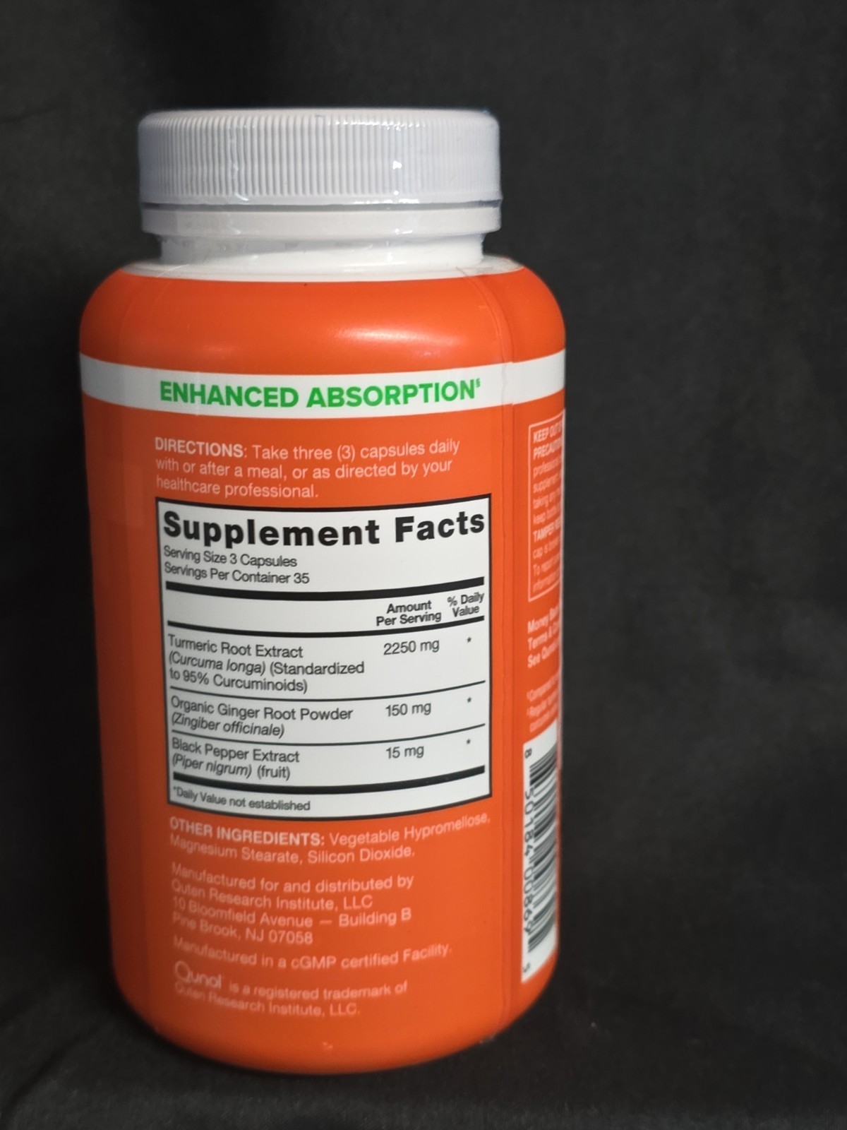 Qunol Turmeric Curcumin Turmeric & Ginger 2400mg 105 Capsules Exp.06/2028