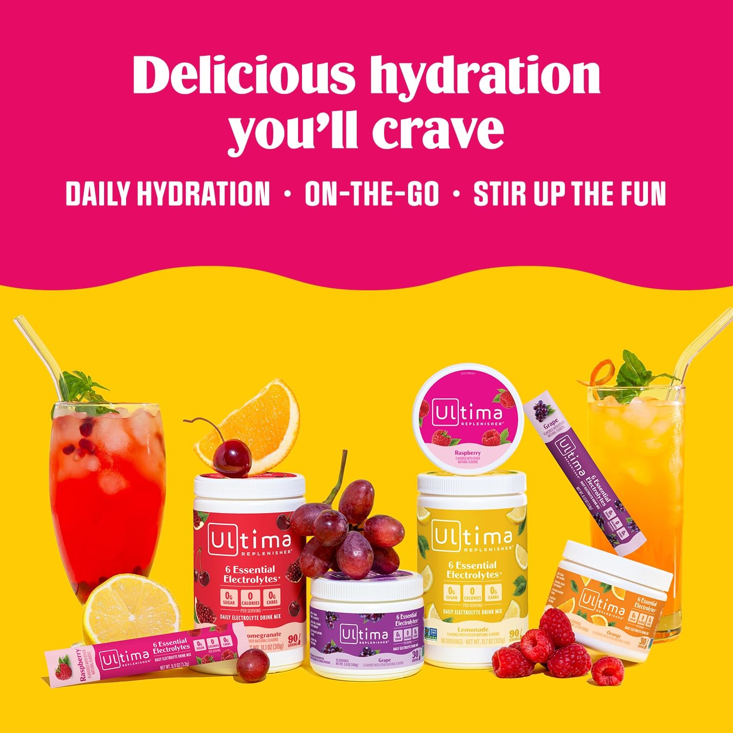 Daily Electrolyte Powder Drink Mix, 90-Serving Canister