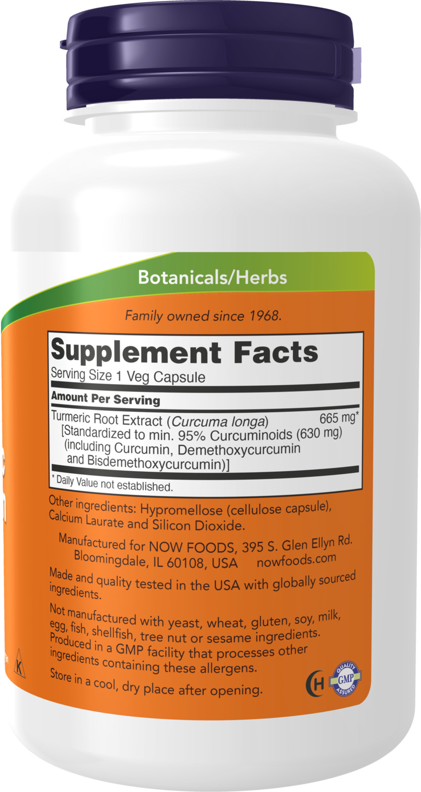 NOW Foods Turmeric Curcumin 60 Veg Caps 07/2028EXP Cucuminoids
