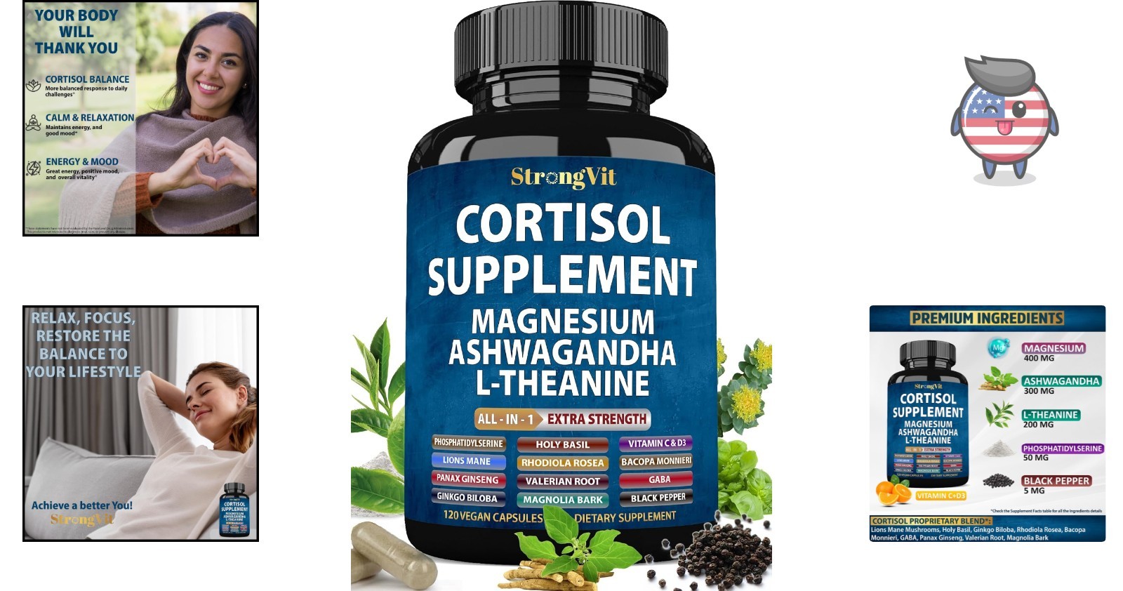 Magnesium & Natural Adaptogens for Hormonal Balance – 120 Capsules