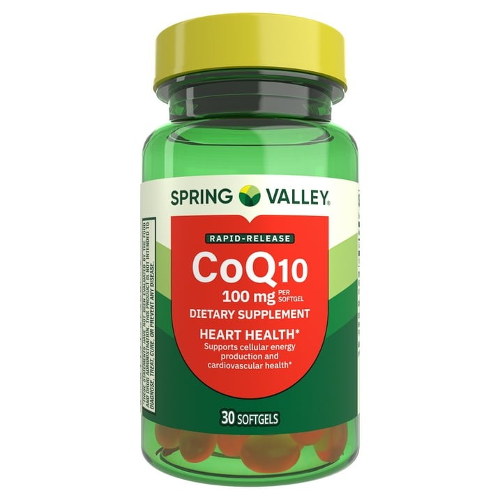 Spring Valley Rapid-Release CoQ10 100mg Dietary Supplement 30 Count