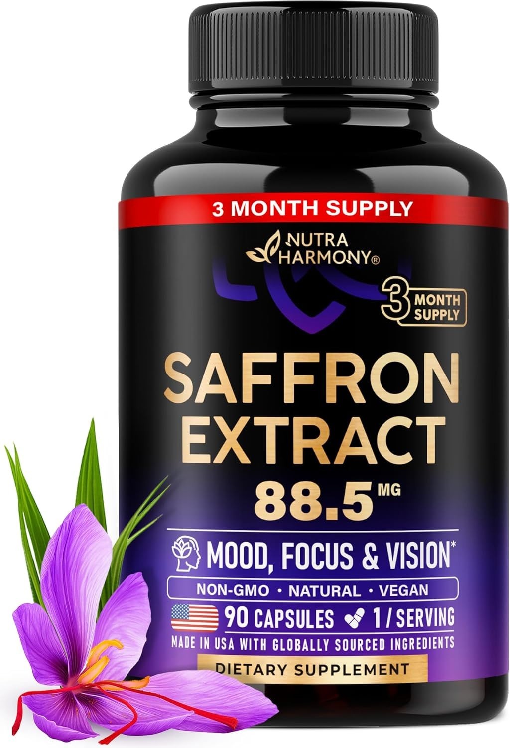 Korella Saffron Extract [88.5Mg] for Stress, Mood & Focus – Natural