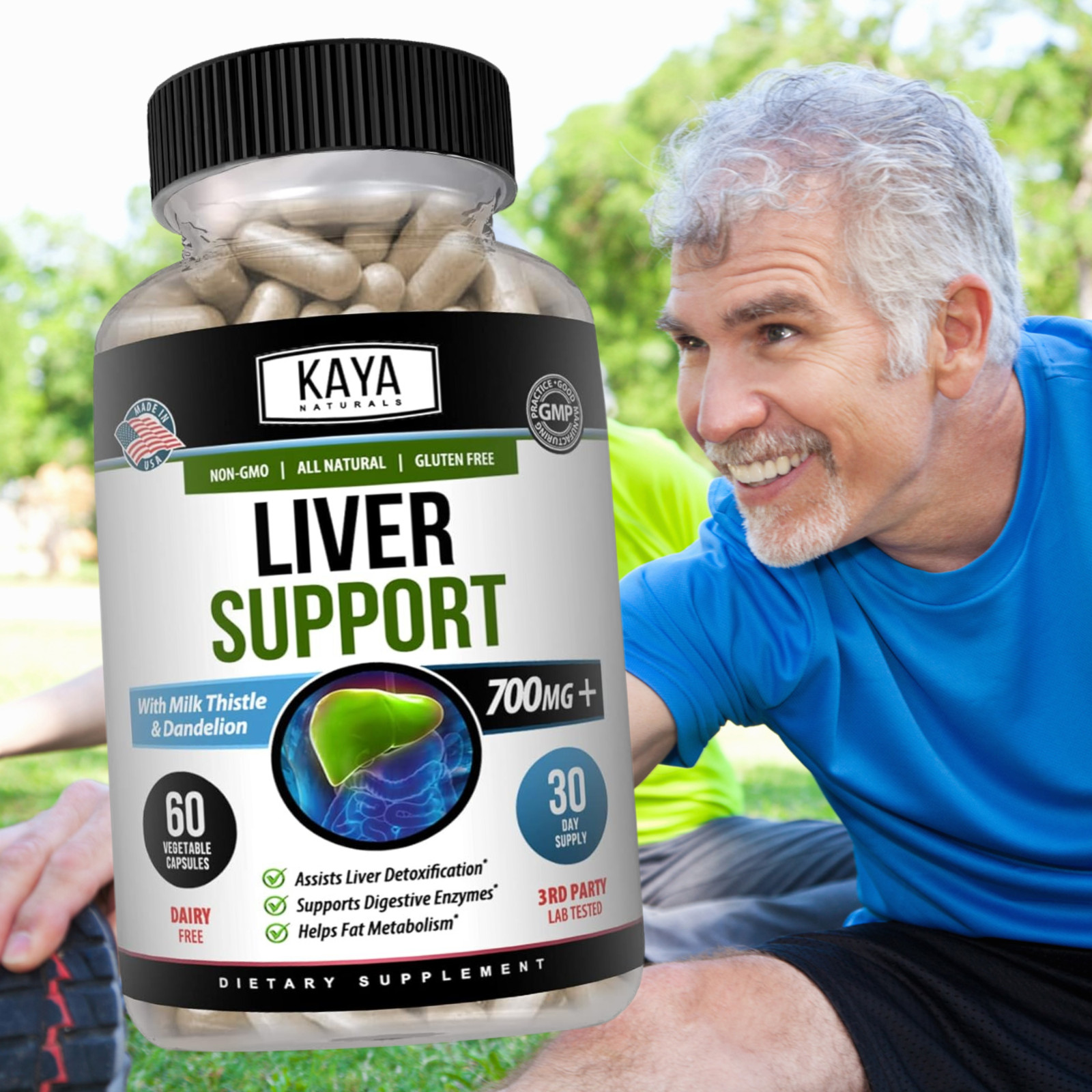 (2 Pack) Liver Support 60Ct, Cleanse, Detox & Repair Formula 22 Herbs MilkThist