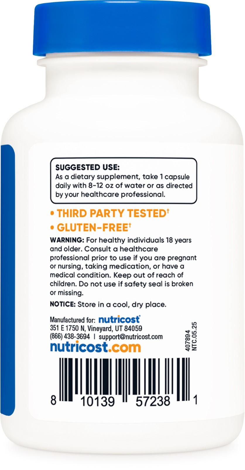 Nutricost Zinc + Copper Capsules (120 Count) – 15mg Zinc + 2mg Copper Per Servin