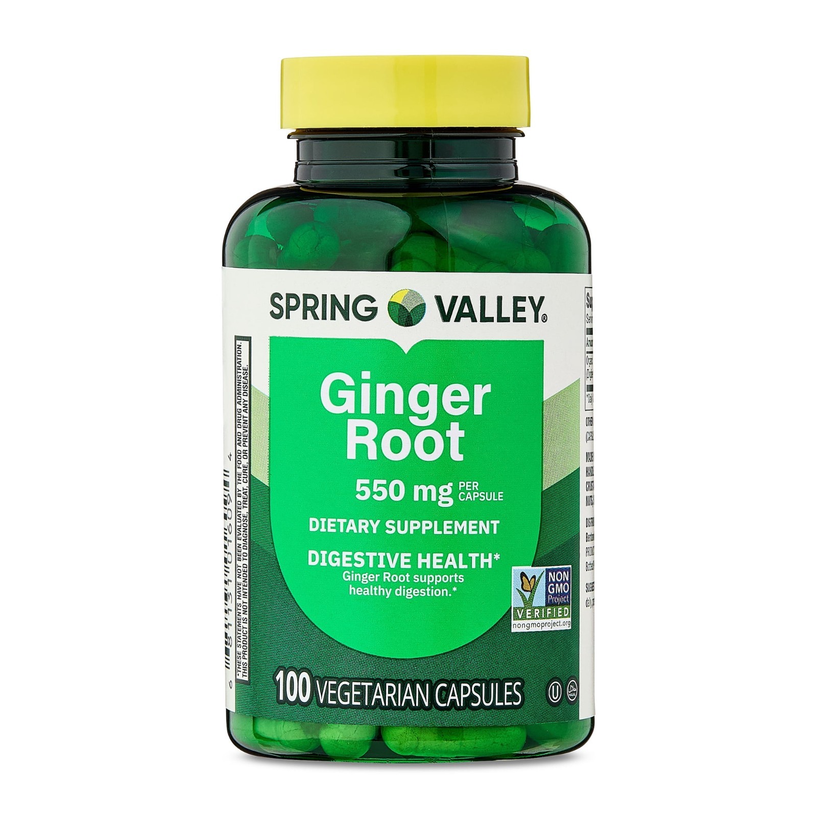 (2 Pack) Spring Valley Ginger Root 550 mg Capsules, 100 Count.