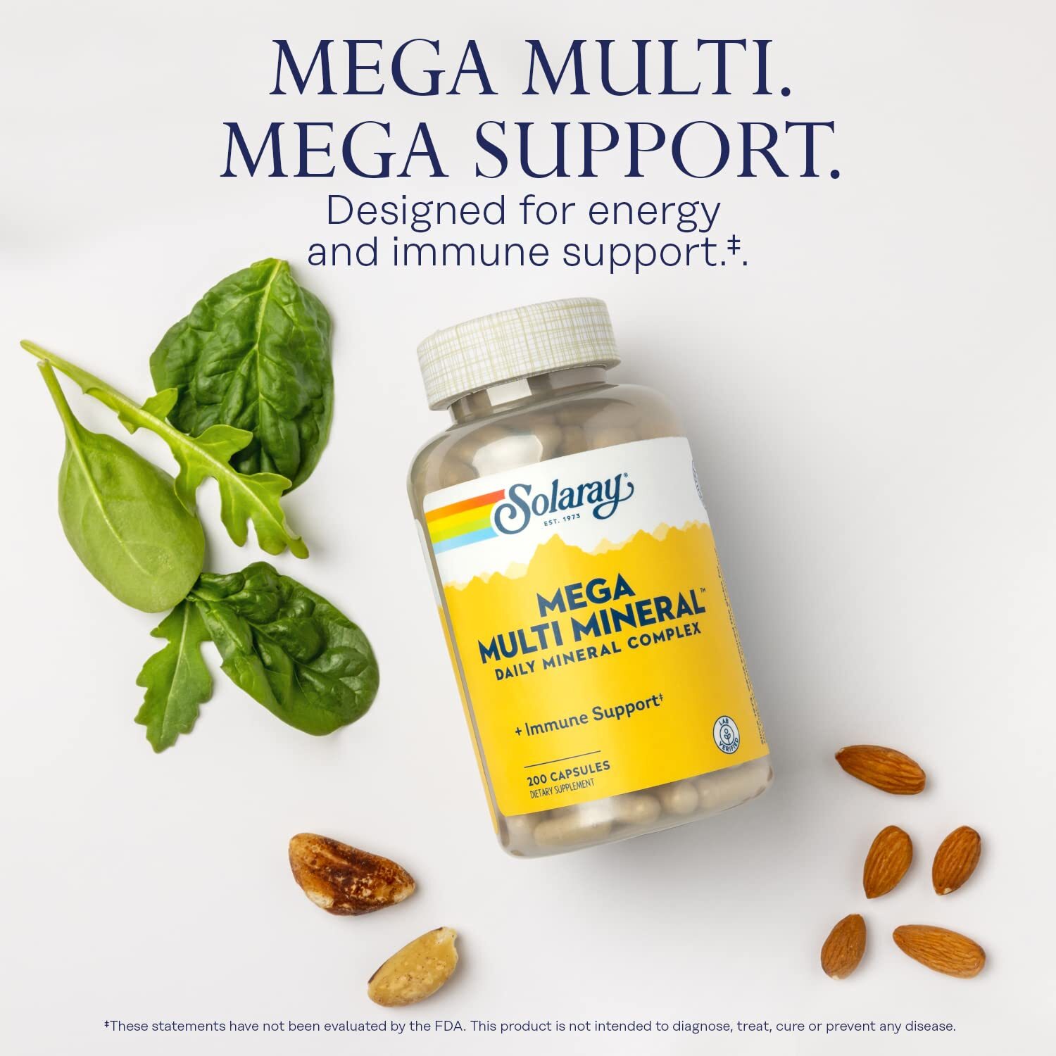 Mega Multi Mineral Supplement 200 Count Chelated Minerals for Health Support