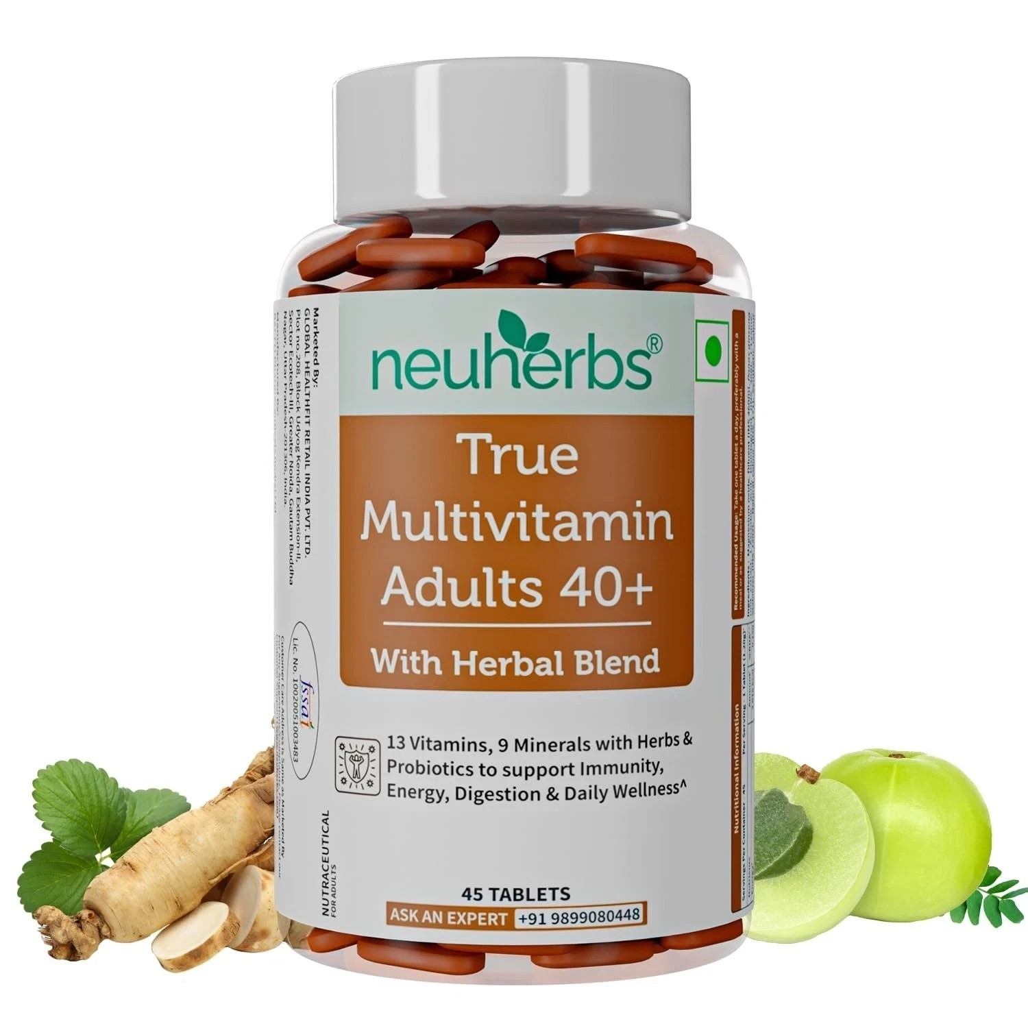 True Multivitamin With Unique Herbal Blend , Vitamin C B D , Iron & Magnesium S0