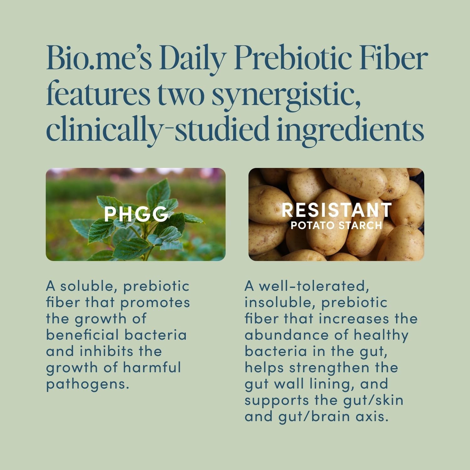 Bio.me Daily Prebiotic Fiber Powder – Unflavored | 7g Fiber Per Serving | 30 Ser