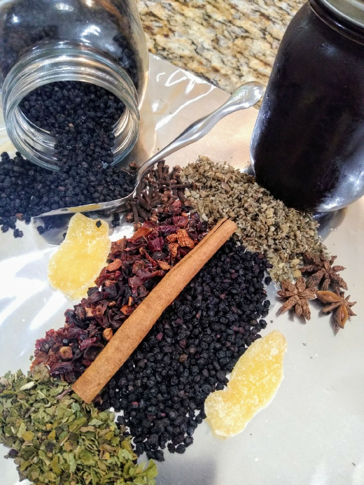 Elderberry Syrup Kit – Makes 32oz – Organic Ingredients – Comes with Brewing Bag