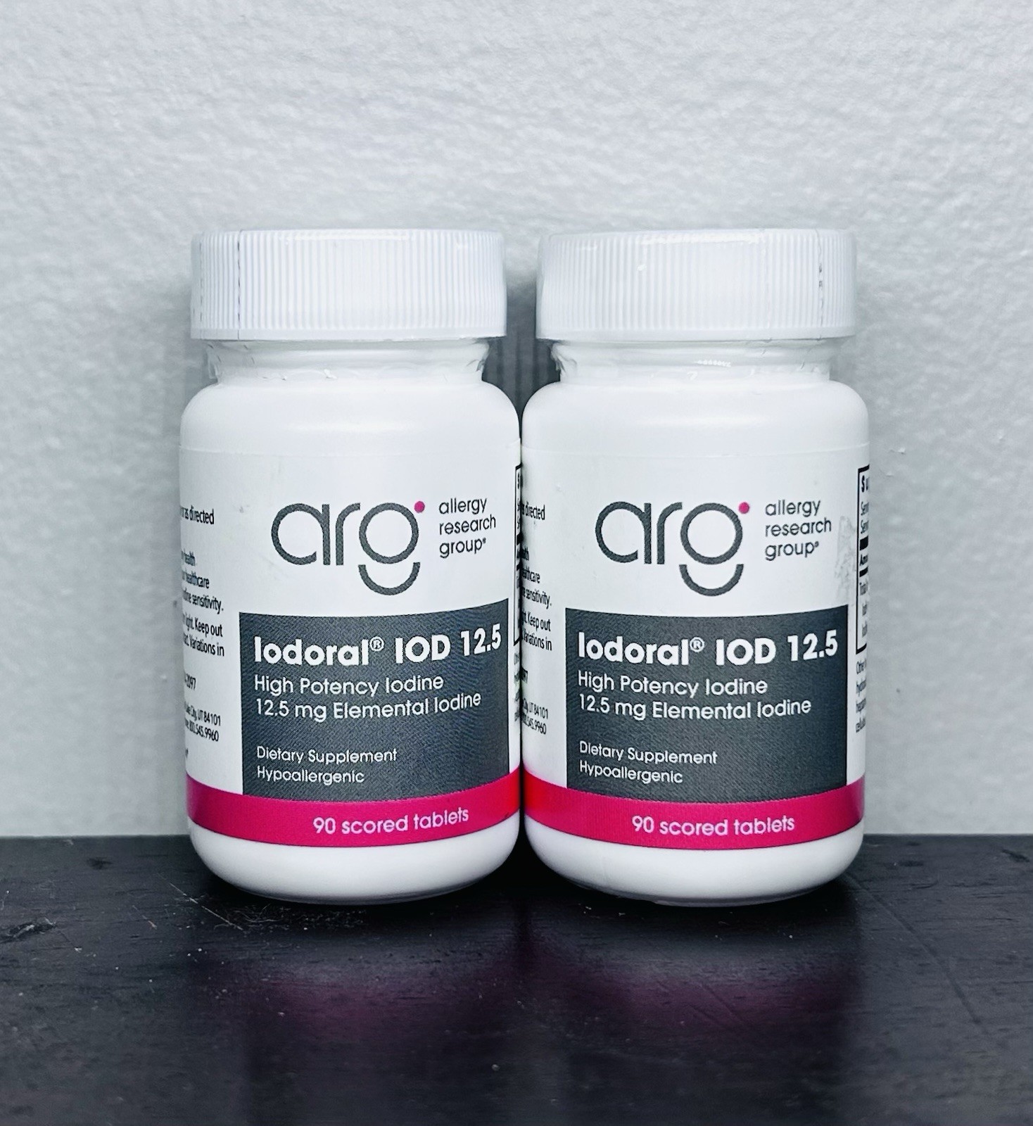 2 X Iodoral IOD-12.5 High Potency Iodone – 90 Tablets- Allergy Research Group