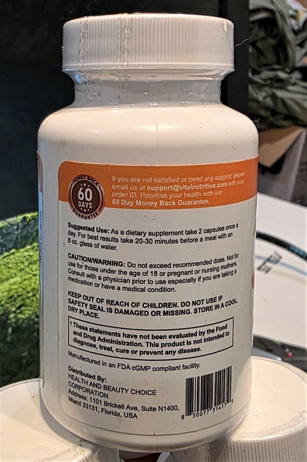 Vital Turmeric Curcumin Supplement 1310mg Black Pepper Exp.:08-2027
