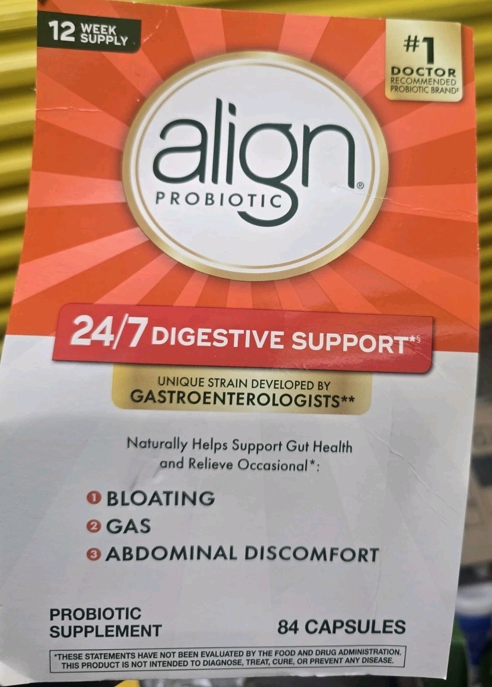 Align Daily Probiotic Supplement Capsules 84 Count Digestive 10/28